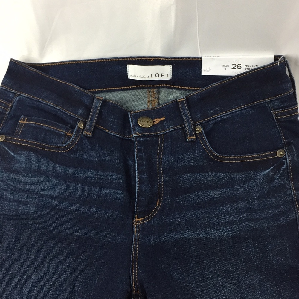 NWT LOFT cuffed indigo jeans - Picture 4 of 5